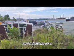 Prefab Vouwend Containerhuis voor Tijdelijk Bureau en Aanpassing op Bouwwerf