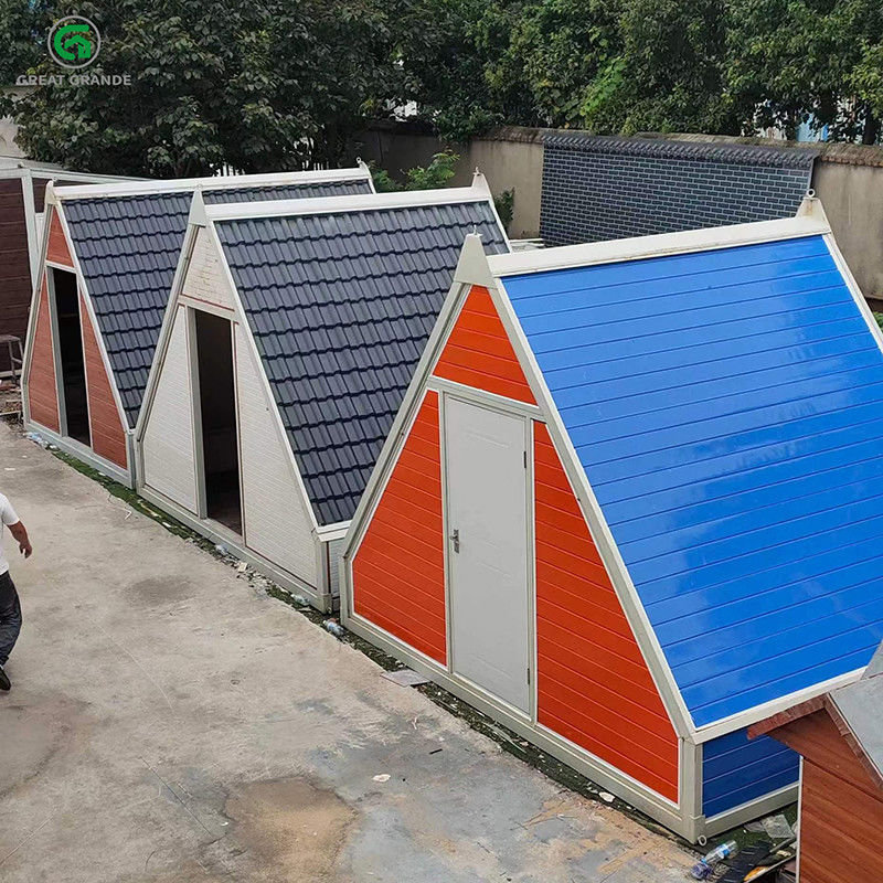 Gegalvaniseerd Vouwbaar de Containerhuis van de Staaldriehoek voor het Openlucht Kamperende Comité van de Portabiliteitssandwich