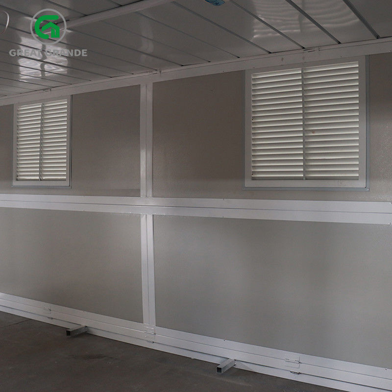 Tijdelijk Huisvesting het Kamperen Geprefabriceerd huis die Enige de Zijgevel Dubbele Deur vouwen van het Containerhuis