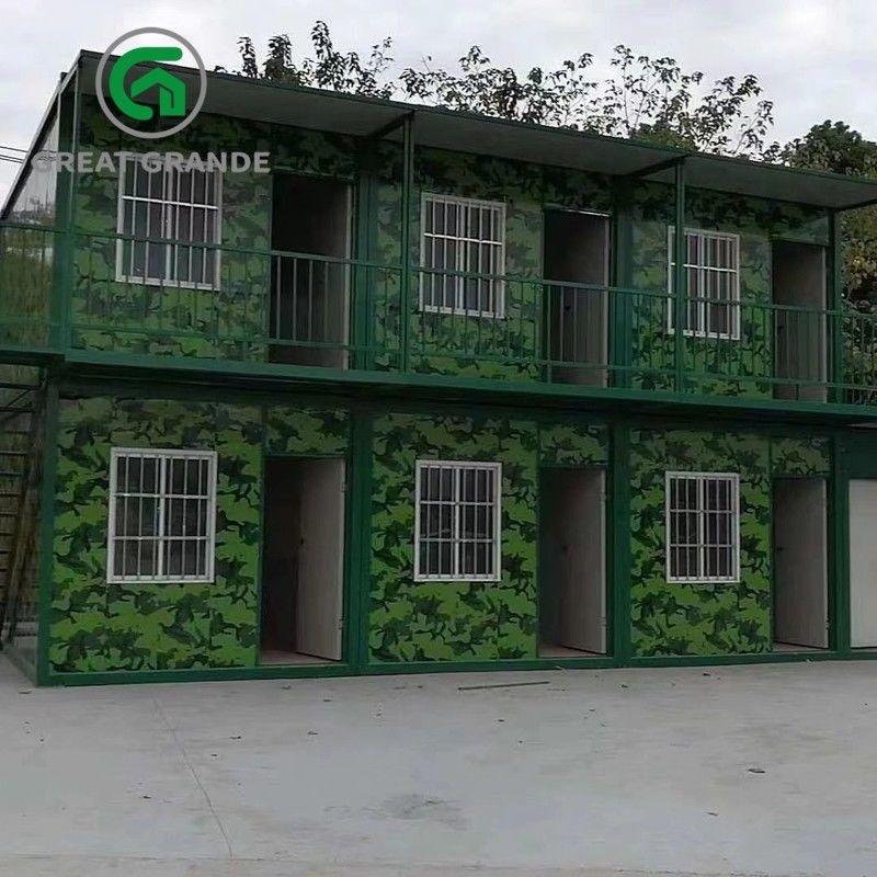 Prefab Draagbare Modulaire van de het Staalplaats van de Huiscontainer het Bureaucontainer voor Leger het Kamperen