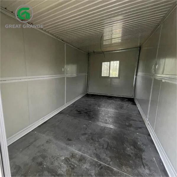 Op maat gemaakte prefab vouwcontainer huis staal glazen deur bruine muur beschikbaar voor huur