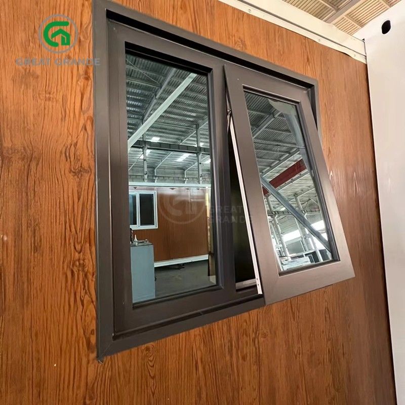 20ft vouwbare kleine huizen fabrikant bruine glazen deur tien minuten bouwen gegalvaniseerd stalen frame