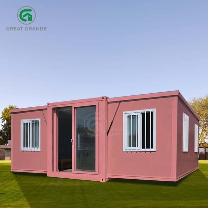 20FT Draagbare uitbreidbare huizen gemak comfort gegalvaniseerd stalen frame composietwandpanelen