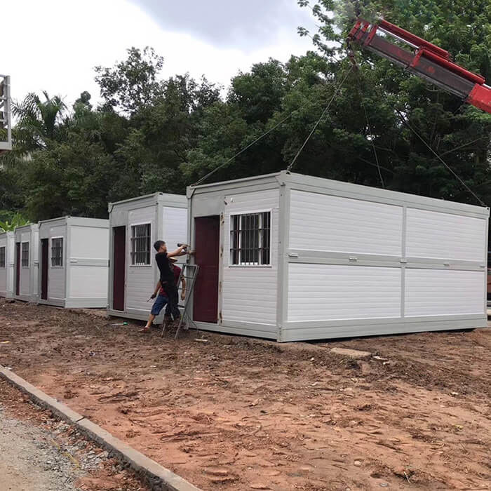 Waterdicht ontwerp en brandwerend karakter Klasse A vouwcontainer huis voor opvouwbare metalen doos huis