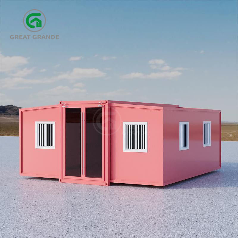 5600 mm * 6300 mm * 2250 mm Interne ruimte 2 slaapkamers Prefab container huizen met toilet
