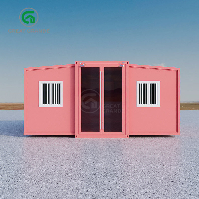 5600 mm * 6300 mm * 2250 mm Interne ruimte 2 slaapkamers Prefab container huizen met toilet