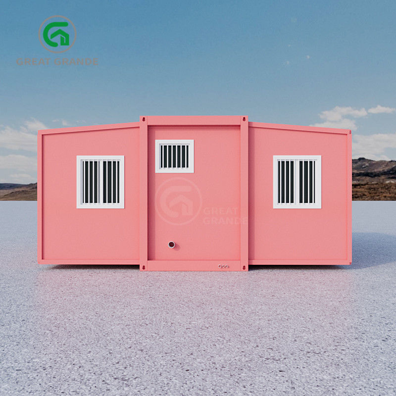 5600 mm * 6300 mm * 2250 mm Interne ruimte 2 slaapkamers Prefab container huizen met toilet