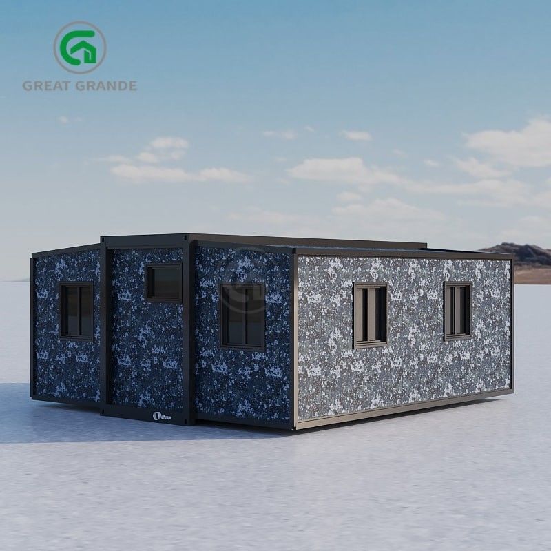 1.0 KN/M2 Belasting Aanpassing van uitbreidbare containerwoningen Verhoogde toegangsglote met gegalvaniseerd staalframe