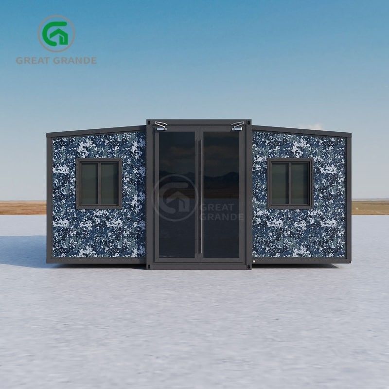 1.0 KN/M2 Belasting Aanpassing van uitbreidbare containerwoningen Verhoogde toegangsglote met gegalvaniseerd staalframe