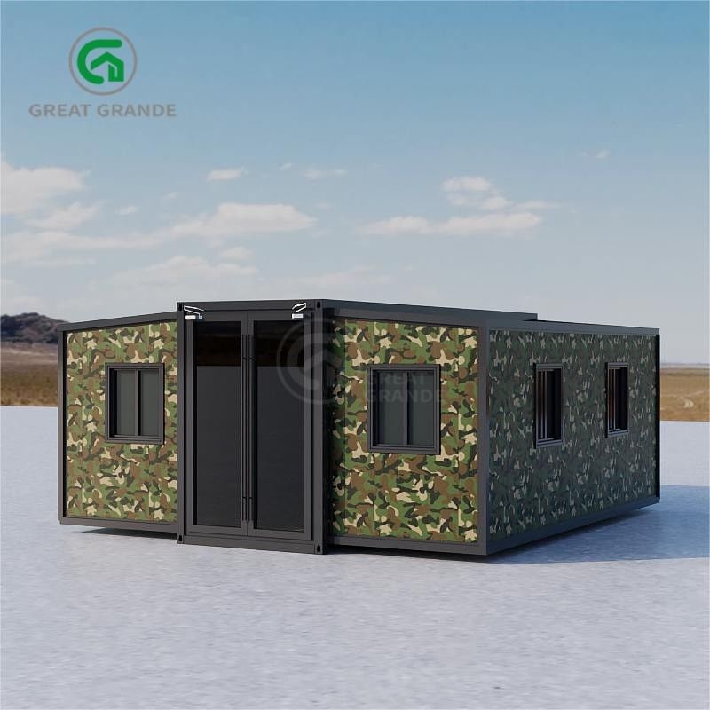 Uitbreidbare woningen 5600 mm * 6300 mm * 2250 mm Interne ruimte Snelle installatie