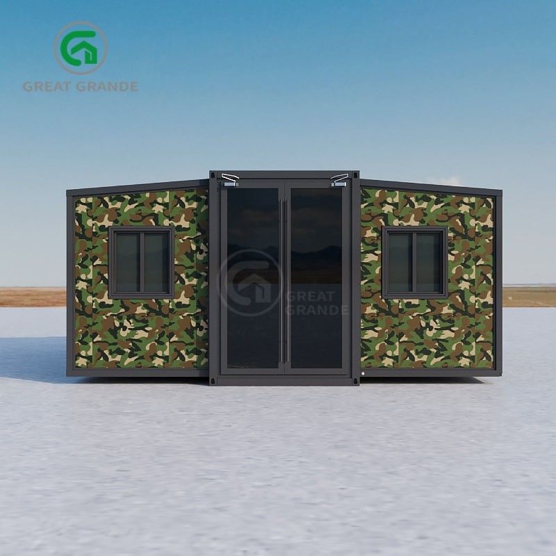 Uitbreidbare woningen 5600 mm * 6300 mm * 2250 mm Interne ruimte Snelle installatie