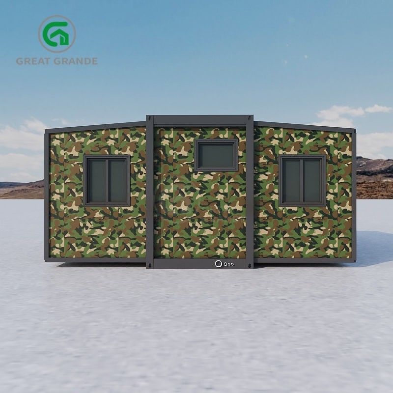 Uitbreidbare woningen 5600 mm * 6300 mm * 2250 mm Interne ruimte Snelle installatie
