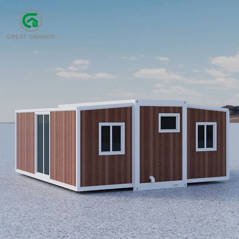 Contemporary Expandable Prefab House 2.0kN/m2 Ground Live Load Aluminium Alloy Schuifvenster
