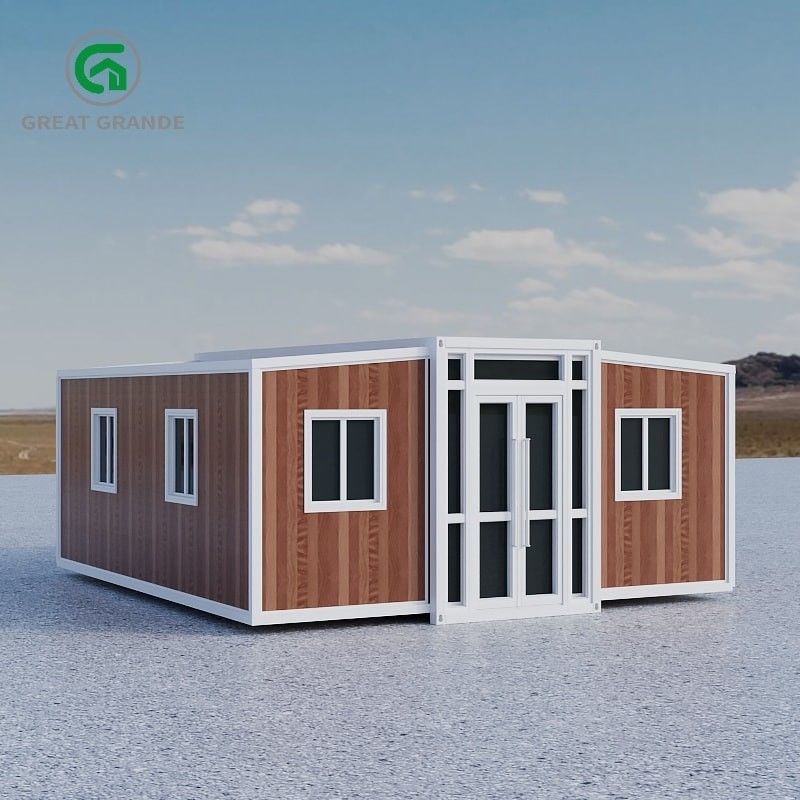 Contemporary Expandable Prefab House 2.0kN/m2 Ground Live Load Aluminium Alloy Schuifvenster