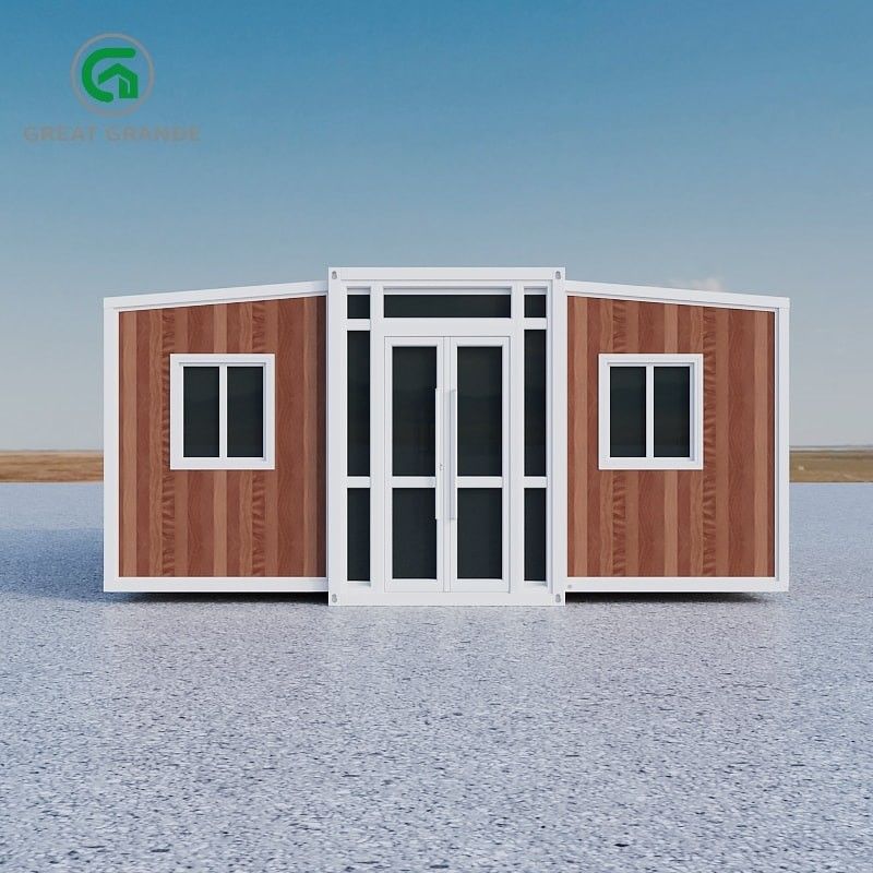 Contemporary Expandable Prefab House 2.0kN/m2 Ground Live Load Aluminium Alloy Schuifvenster