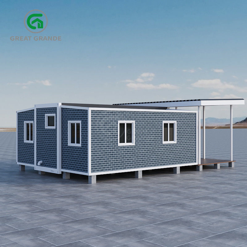 Sneeuwbelasting 1,0 KN/m2 Uitbreidbaar prefab huis Duurzaam weerbestendige voor tijdelijke of permanente woning
