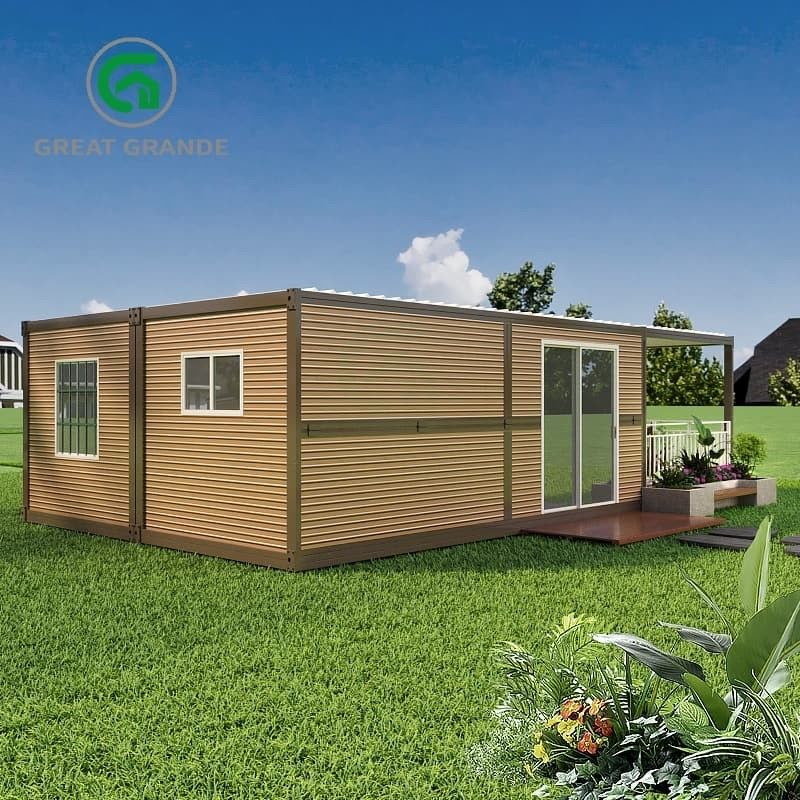 Energie- kenmerken voor vouwcontainer huis voldoet aan strenge internationale normen voorgeïnstalleerde deuren