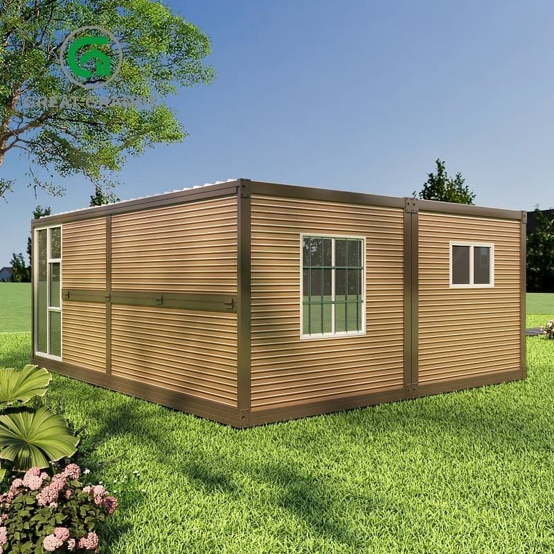 Energie- kenmerken voor vouwcontainer huis voldoet aan strenge internationale normen voorgeïnstalleerde deuren