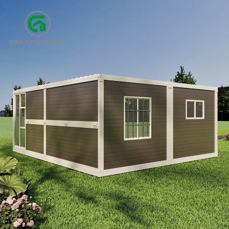 Stroomlijnde productie vouwcontainer huis voorgeïnstalleerde functies snelle montage voor installatie