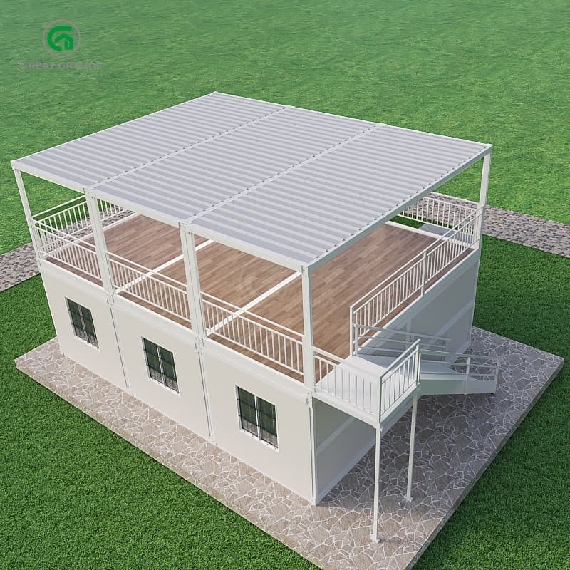 Duurzaam stalen frame vouwcontainer thuis veelzijdige oplossing voor rampenhulp schuilplaatsen 2.0 KN/m2 vloerdruk