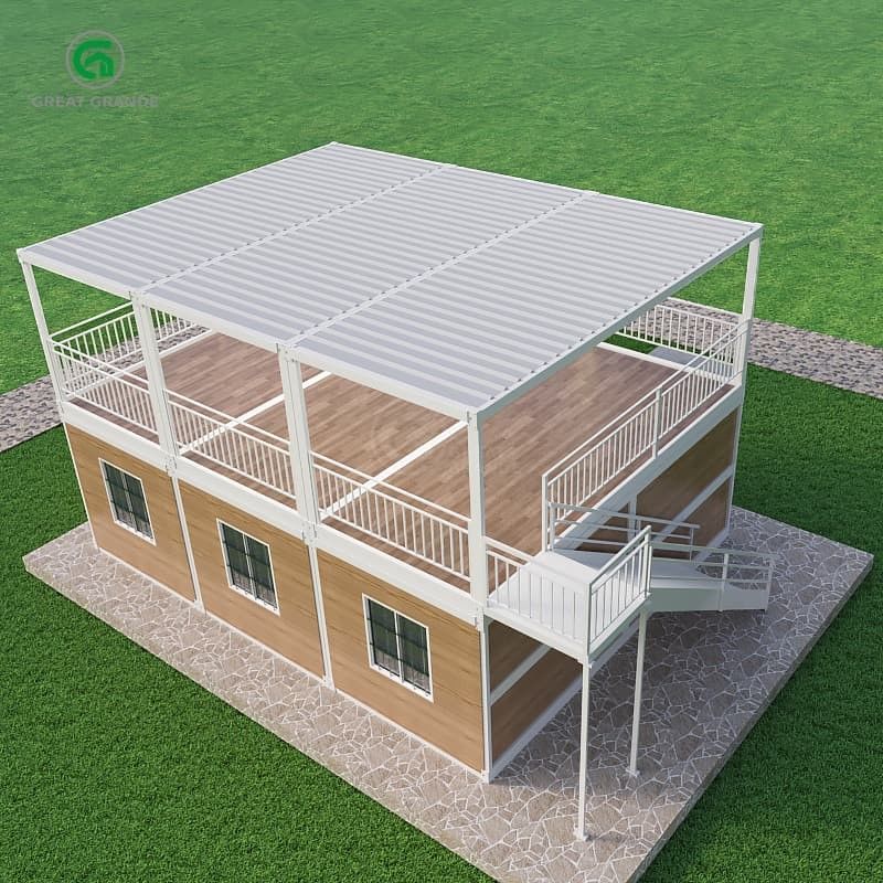 Vloerdruk 2.0 KN/m2 Draagbaar containerhuis met aanpasbare buitenkant en ontwerpvrijheid