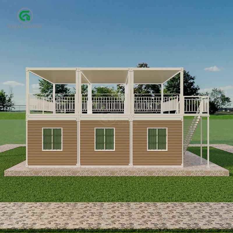 opvouwbaar Containerhuis met hoge drukdruk, vloerdruk 2,0 KN/m2 Sanitair systeem Toilet/wasbak/douche