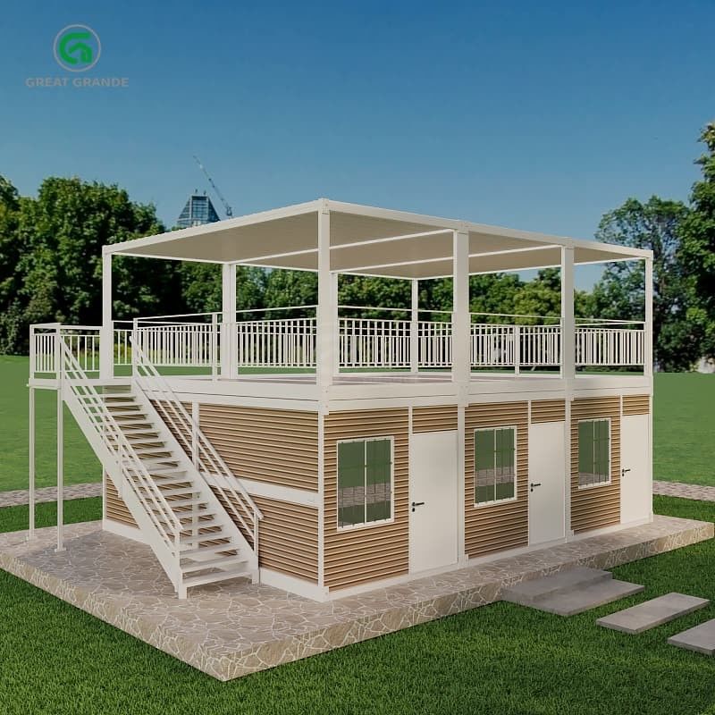 opvouwbaar Containerhuis met hoge drukdruk, vloerdruk 2,0 KN/m2 Sanitair systeem Toilet/wasbak/douche