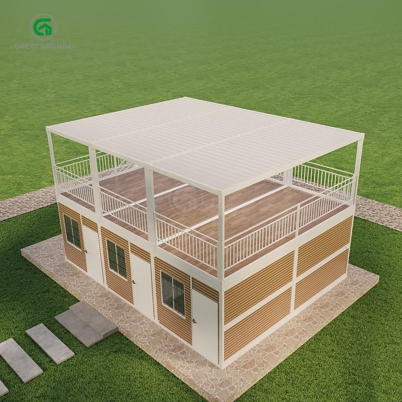 opvouwbaar Containerhuis met hoge drukdruk, vloerdruk 2,0 KN/m2 Sanitair systeem Toilet/wasbak/douche
