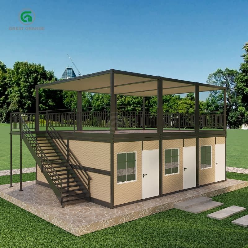 Gepatenteerd waterdicht ontwerp Transformeerbare containerwoning voor compact en opvouwbaar vervoer