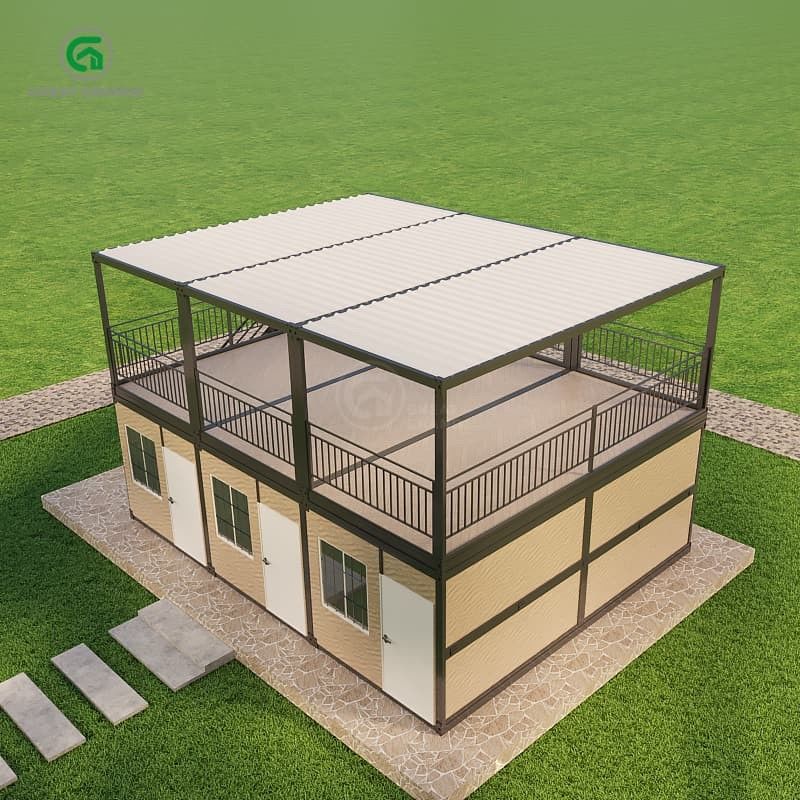 Gepatenteerd waterdicht ontwerp Transformeerbare containerwoning voor compact en opvouwbaar vervoer