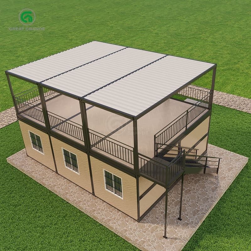Gepatenteerd waterdicht ontwerp Transformeerbare containerwoning voor compact en opvouwbaar vervoer